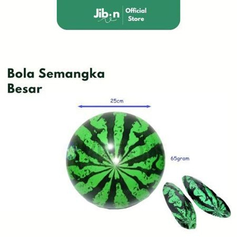 Jibin Mainan Anak Bola Karet Basket Motif Semangka 5