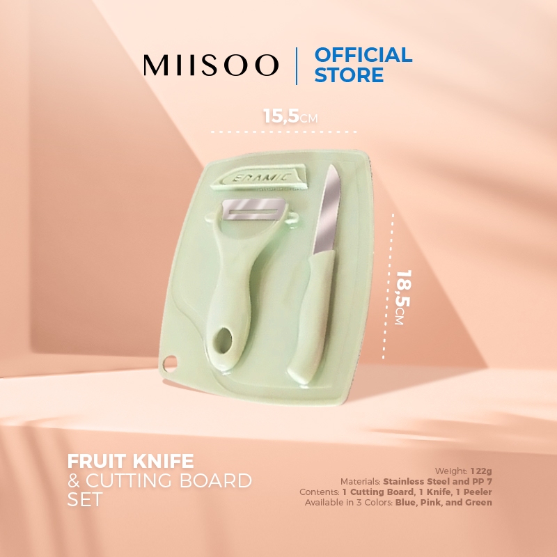 MIISOO MIISOO Talenan Pisau Set 3 In 1