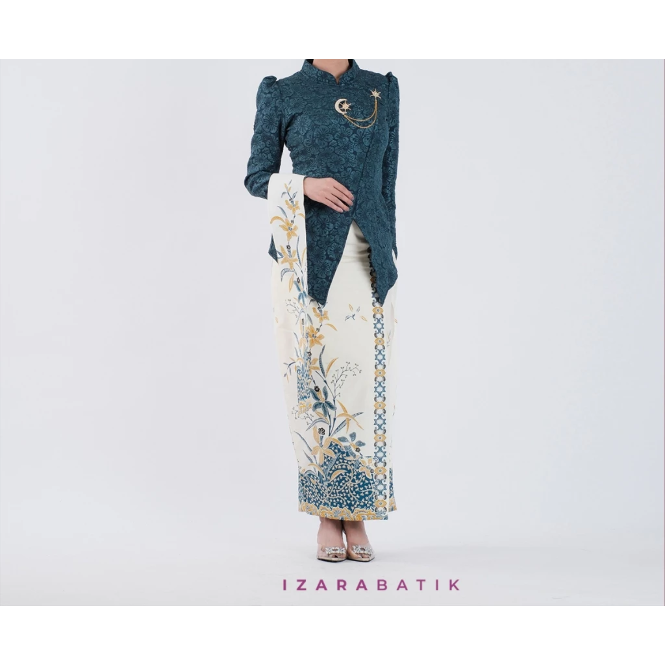  Izarabatik Kartika Series Jacquard Fukuro Bross Set Kebaya Janggan Batik Modern