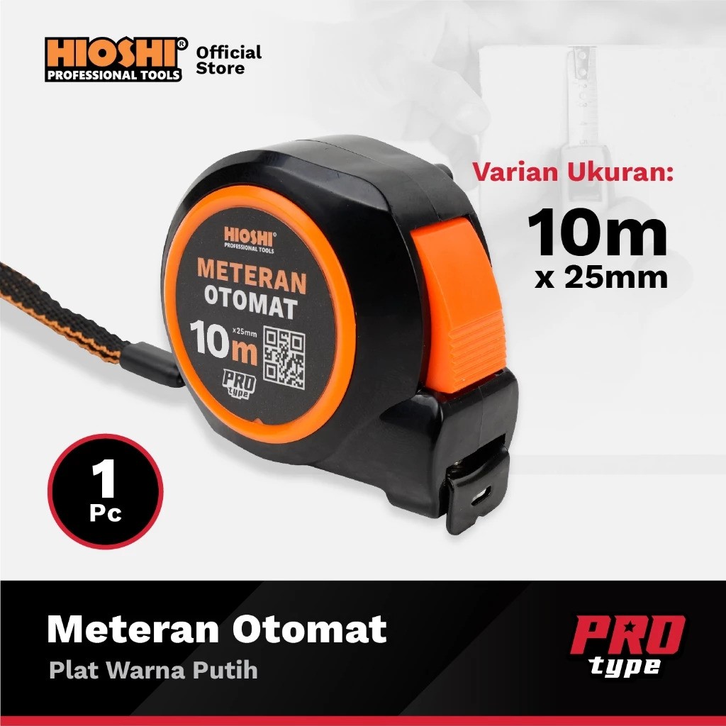 Hioshi Tools HIOSHI Meteran Otomat 10 m HRM019E