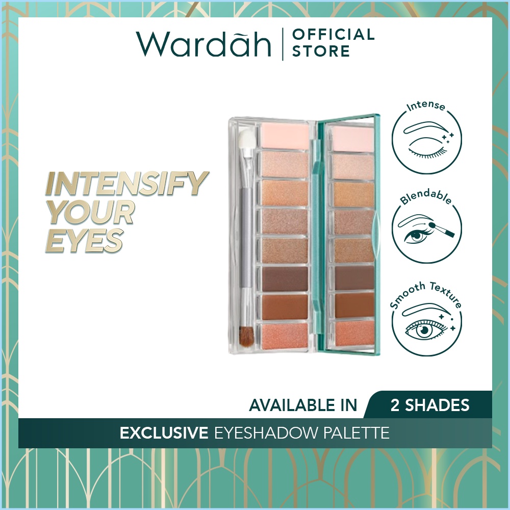 Paragon Technology and Innovation Wardah Exclusive Eyeshadow Palette Sunset Brown