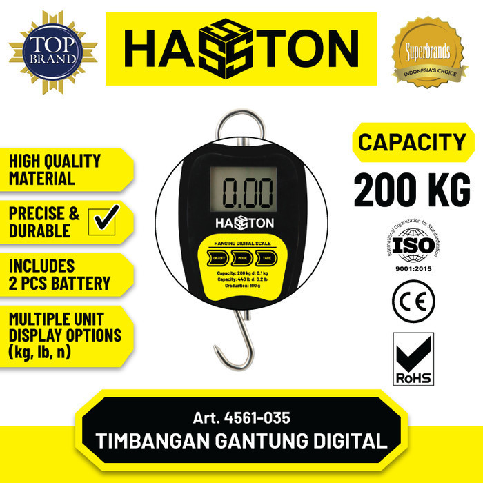 Citra Perkakas Indonesia Hasston Timbangan Gantung Digital 200 kg  4561-035