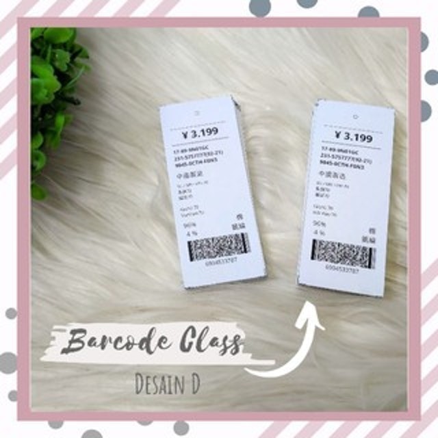  Hang Tag Baju Barcode Class