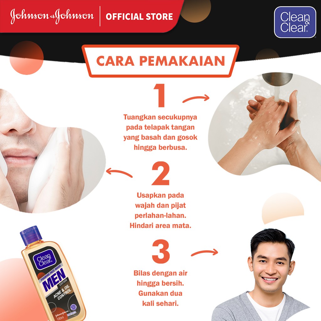 Johnson & Johnson Clean & Clear® Foaming Face Wash Men