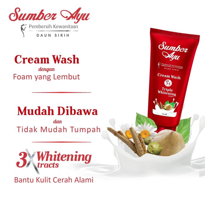 Unza Vitalis Sumber Ayu Cream Wash dengan Whitening Extract