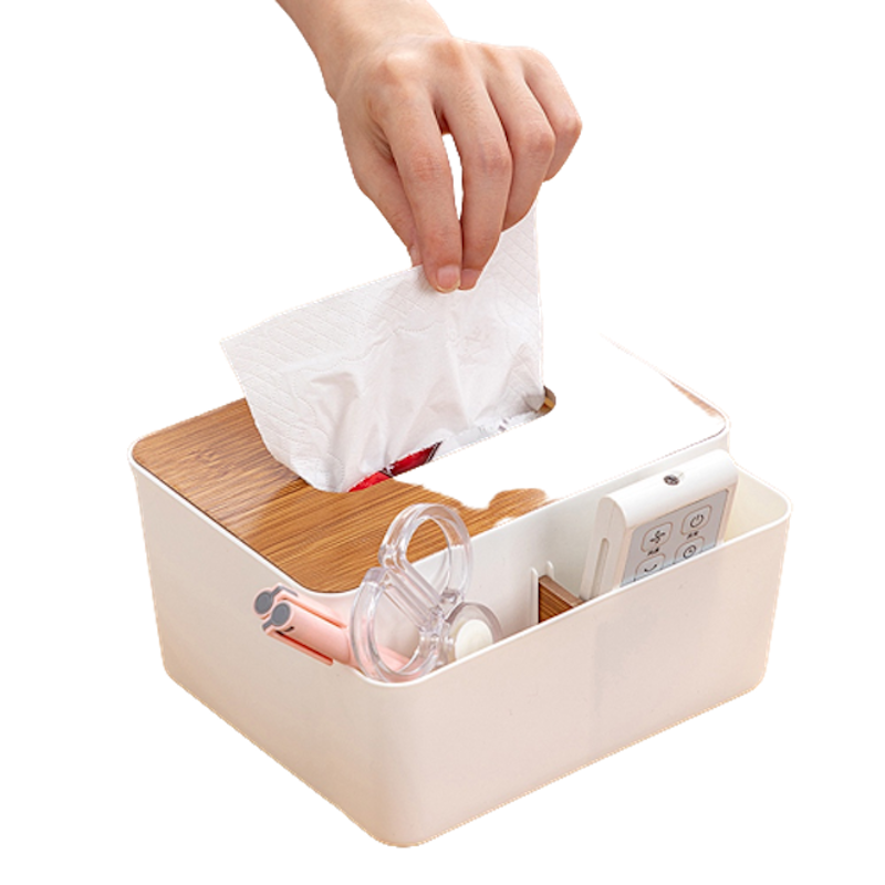 Tempat Tisu Rak Kosmetik Make Up Stationary Dapur Kayu Plastik 1