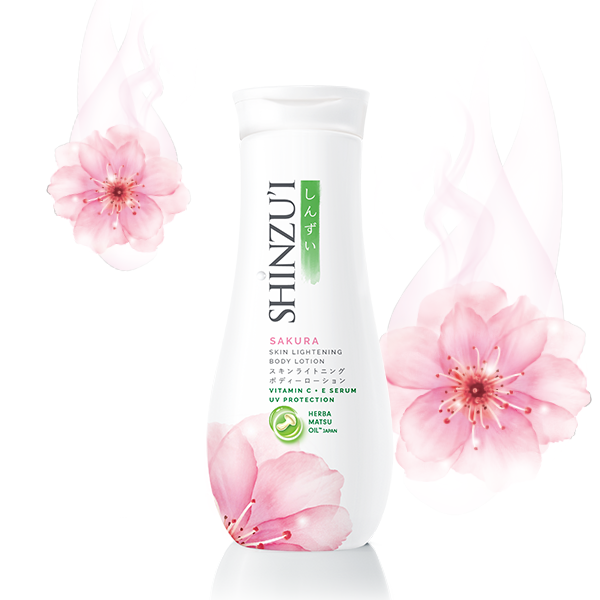 Shinzui Skin Lightening Body Lotion with Vitamin C + E Serum - Sakura  1