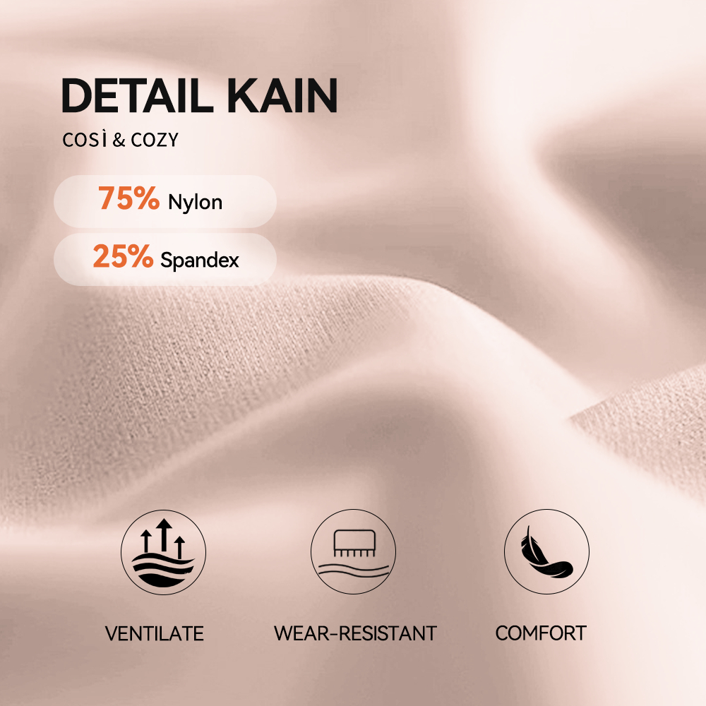 COSI COZY Zip Sport Bra Bahan Seamless Premium 