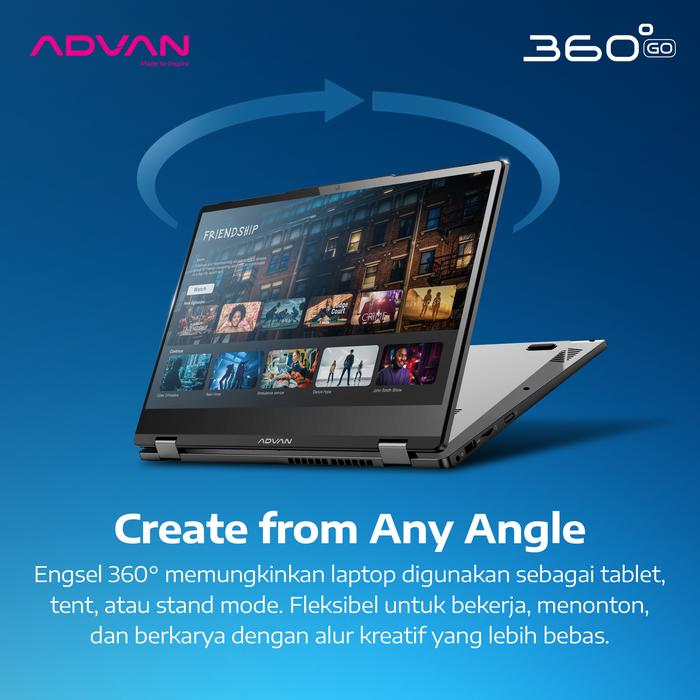 Bangga Teknologi Indonesia Advan Laptop 2-in-1 360 Go