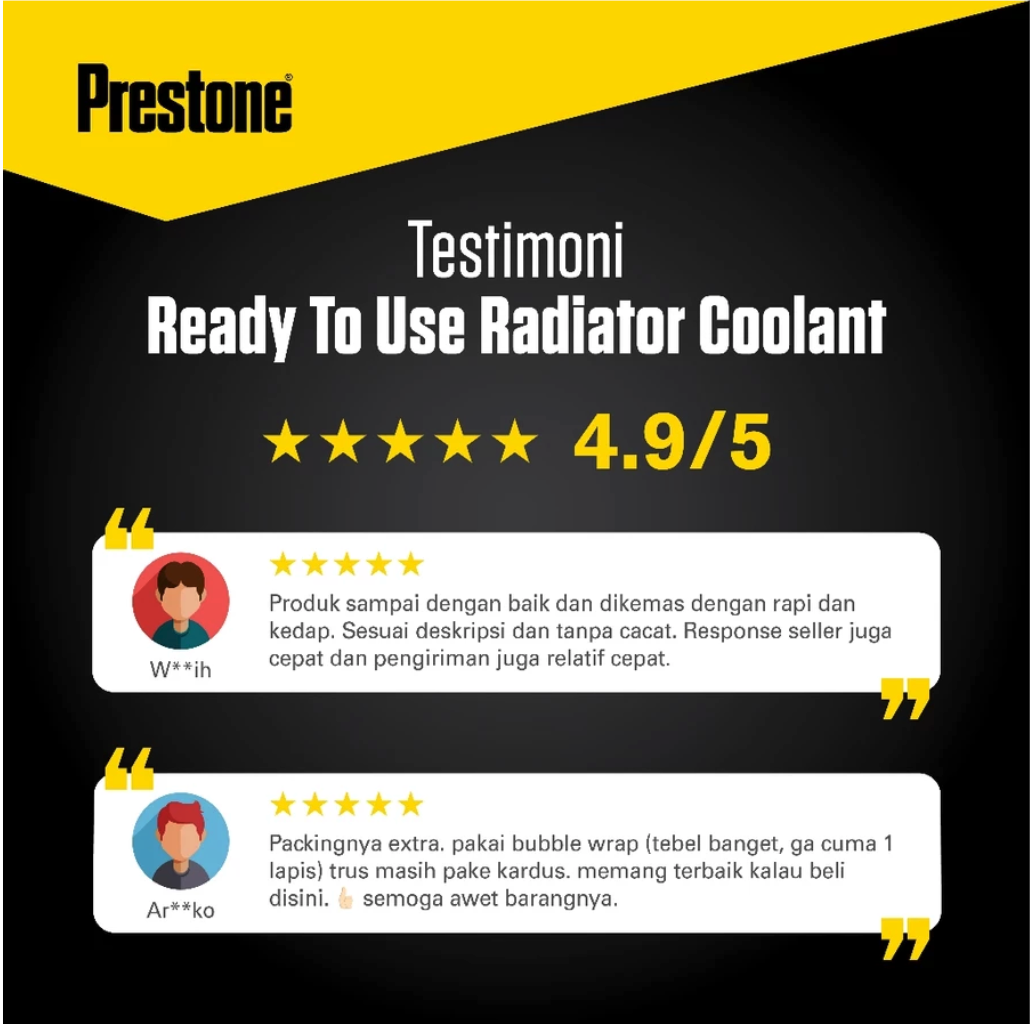 Autochem Industry Prestone Ready To Use Coolant (33%) Green 1 L