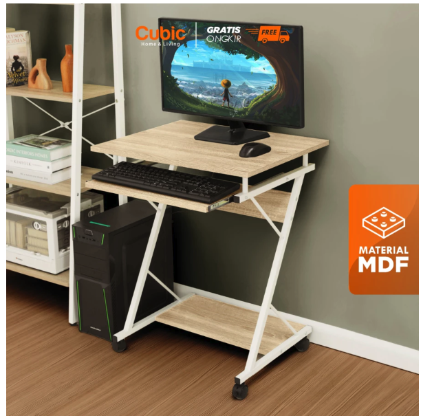 Cubic Home & Living Cubic Meja Komputer Kerja YAGI CT 60 J