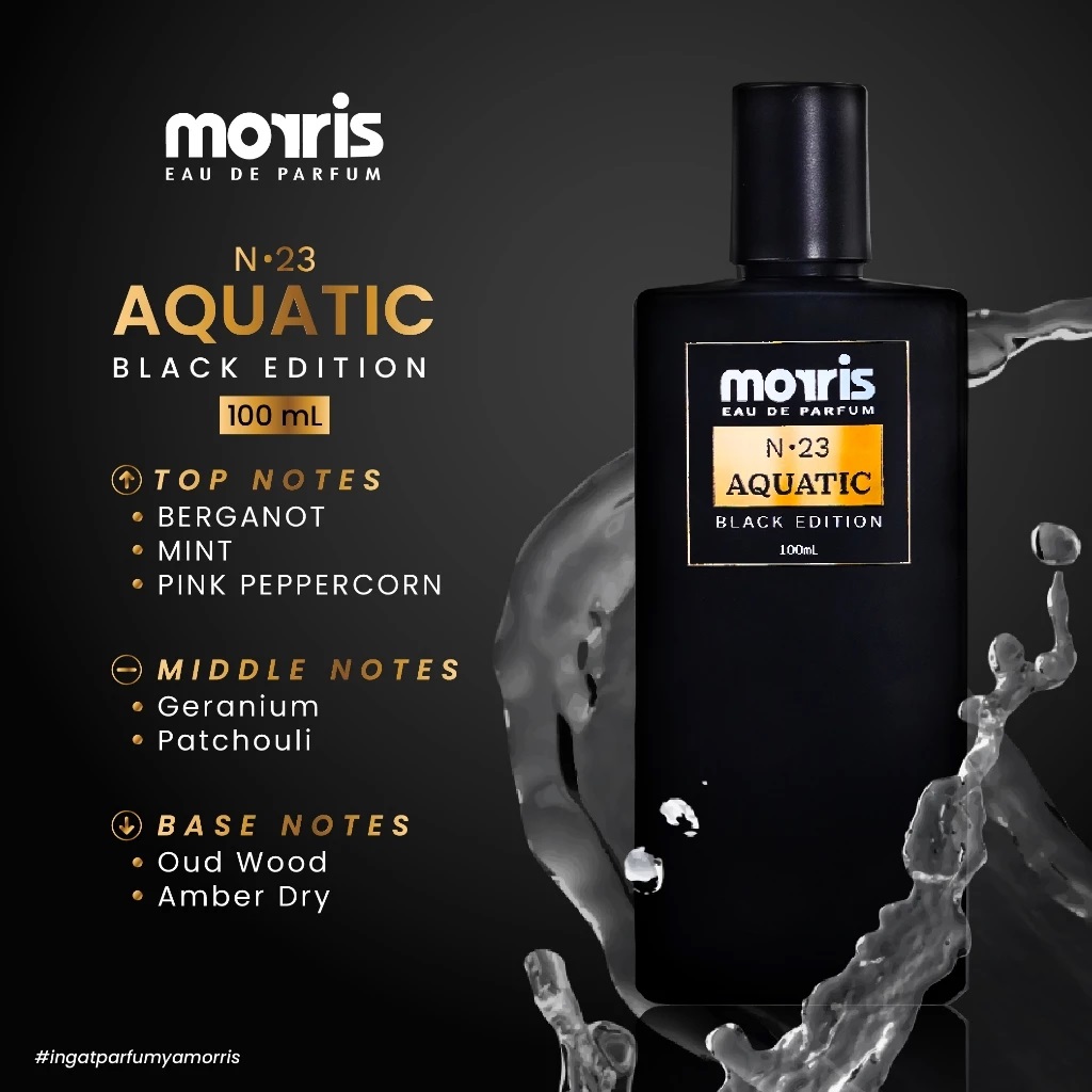 Aroma Prima Livindo  Morris Eau De Parfum N-23 Aquatic Black Edition
