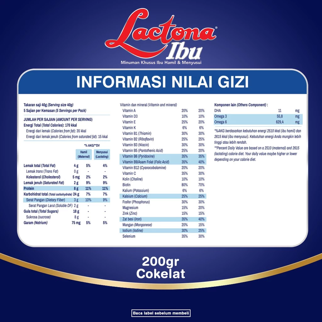 Mirota KSM Lactona Ibu Cokelat