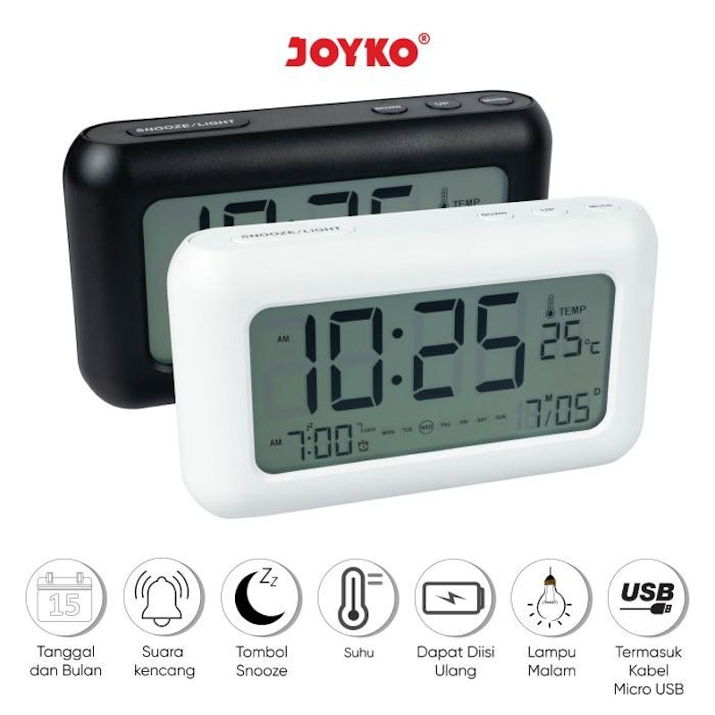 Rechargeable Digital Alarm Clock 3