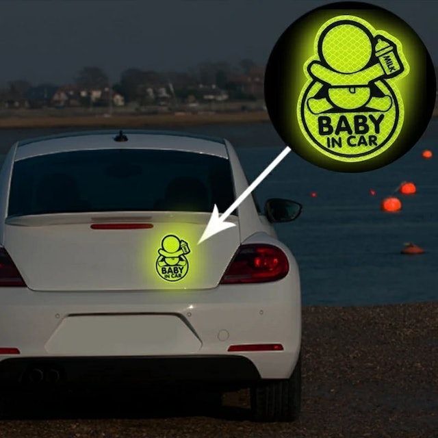  3D Sticker Reflector Sign Baby In Car