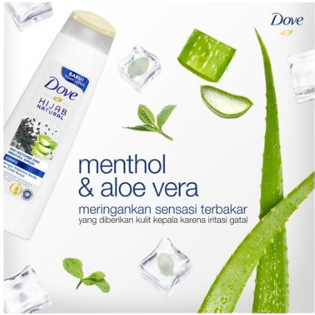 Unilever Dove Sampo Hijab Anti Ketombe dengan Aloe Vera dan Menthol Dingin