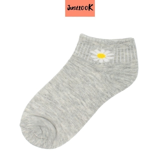 JustLook Kaos Kaki Motif Bunga Daisy