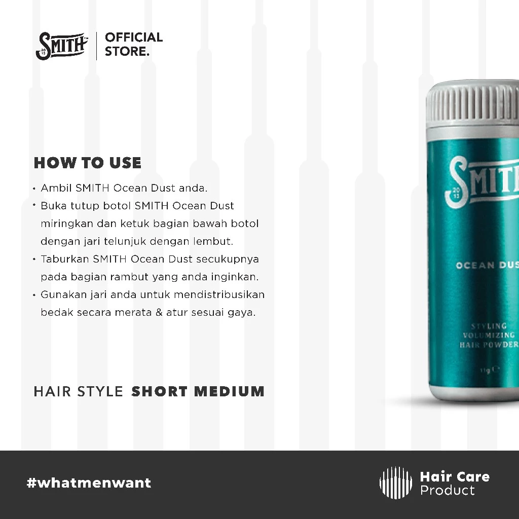 Kreasi Kebanggan Bangsa Smith Ocean Dust Styling & Volumizing Hair Powder