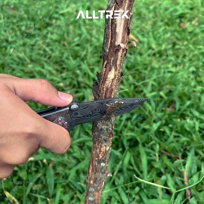 ALLTREK ALLTREK Pisau Lipat Camping Tribal A Survival Folding Knife