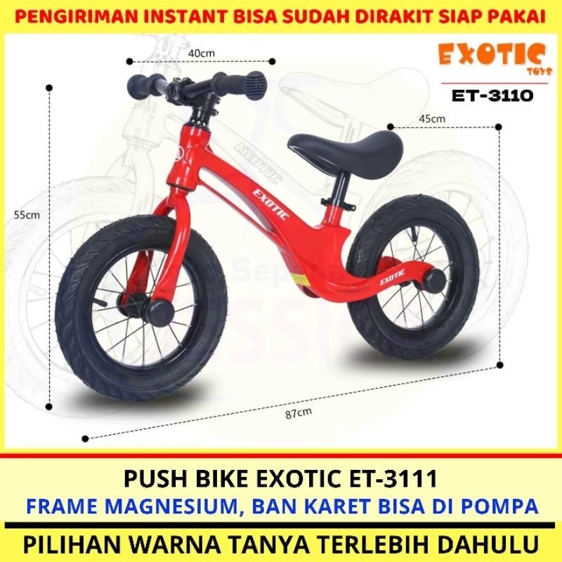 Roda Pasifik Mandiri Exotic Balance Bike  ET-3110