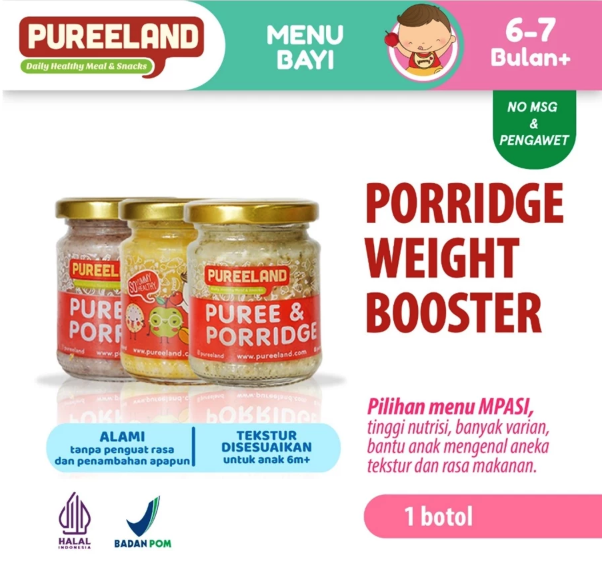 Pureeland Pureeland Baby Porridge Weight Booster (10-11 bulan)