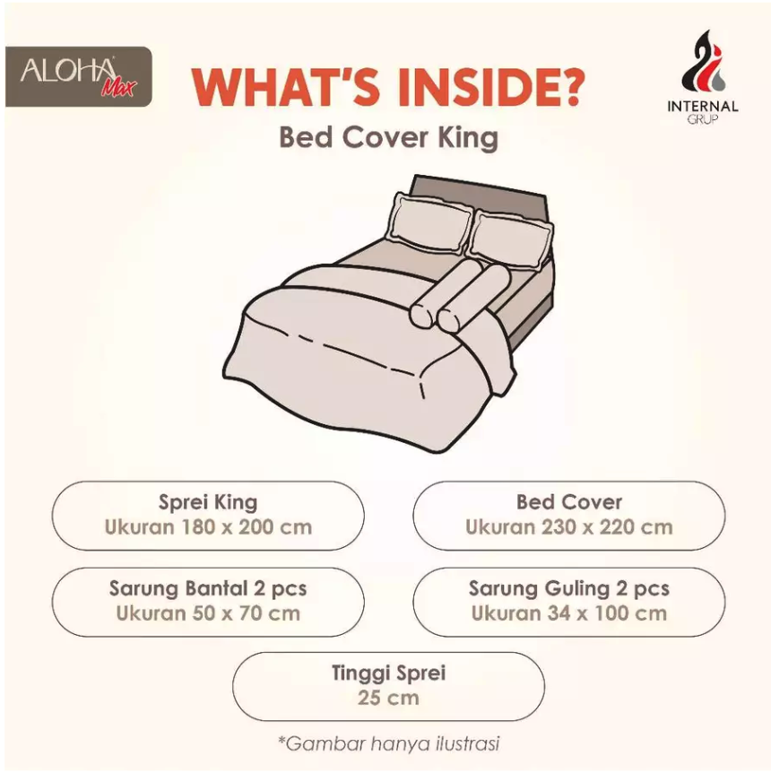 Aloha Max Aloha Max x Ayu Ting Ting - Bed Cover Set King 180x200 Liora