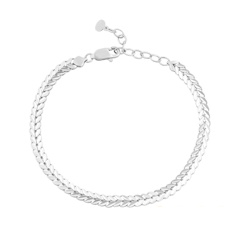 Willow Leaf Bracelet White Gold 17K