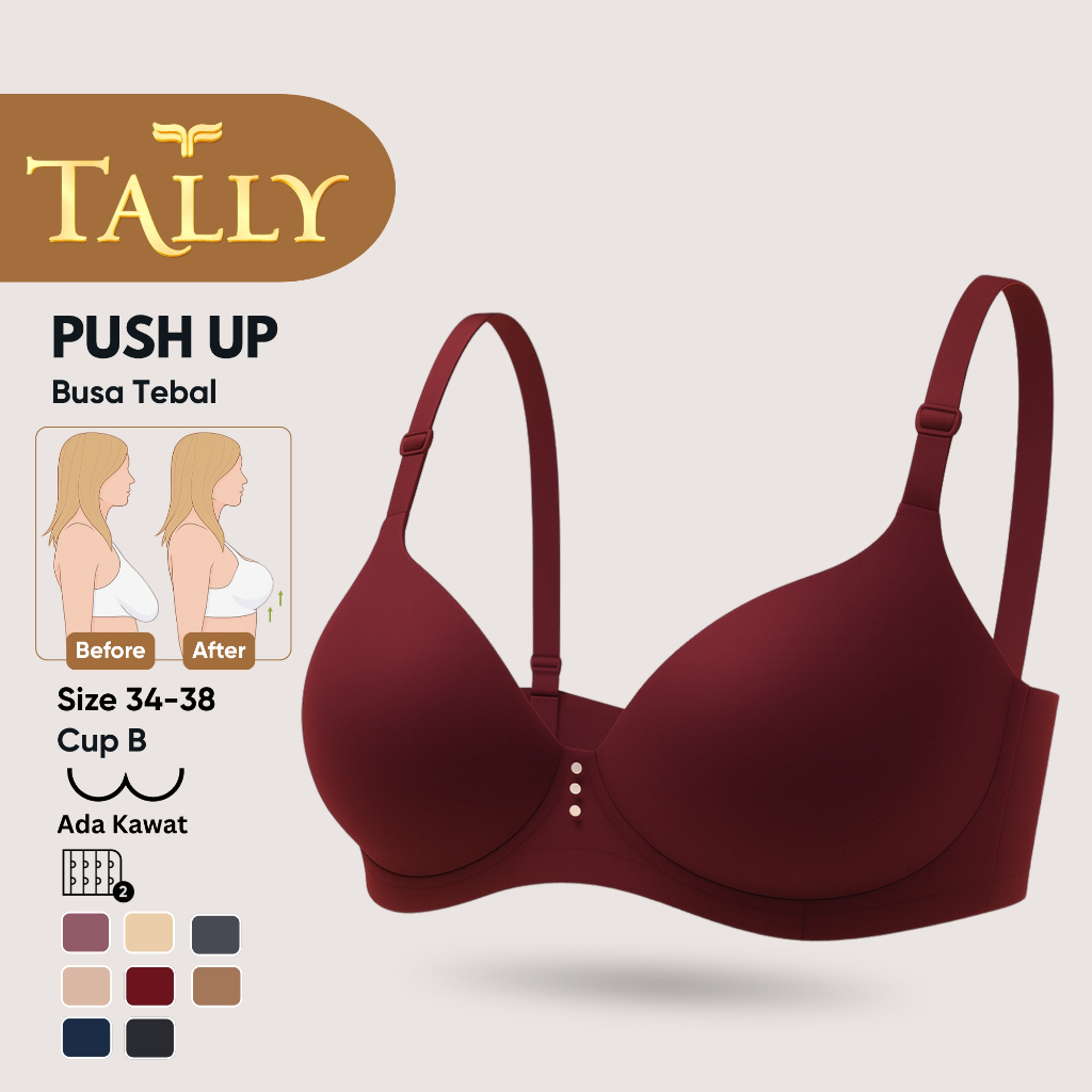 TALLY Bra Kawat Busa Tebal Push Up 8819