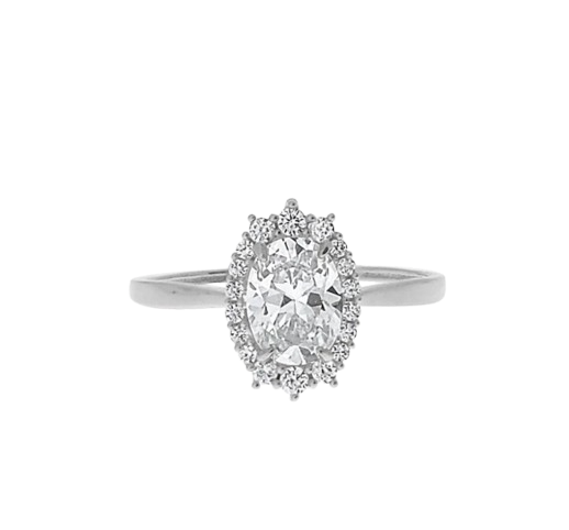 Ayu Gold Oval Grecian Solitaire 