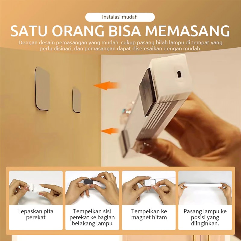 Lighthundred Lampu Sensor Gerak Magnetic LED 4