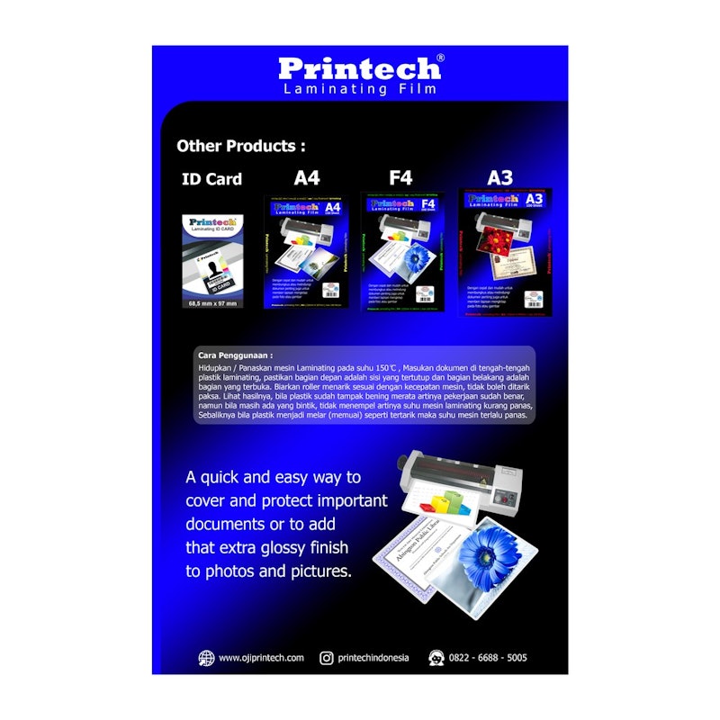 Laminating Film Pouch / Plastik Laminating F4 4