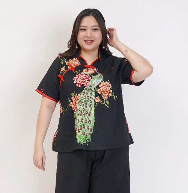 Bigisize  Atasan Cheongsam Wanita Batik Jumbo  331