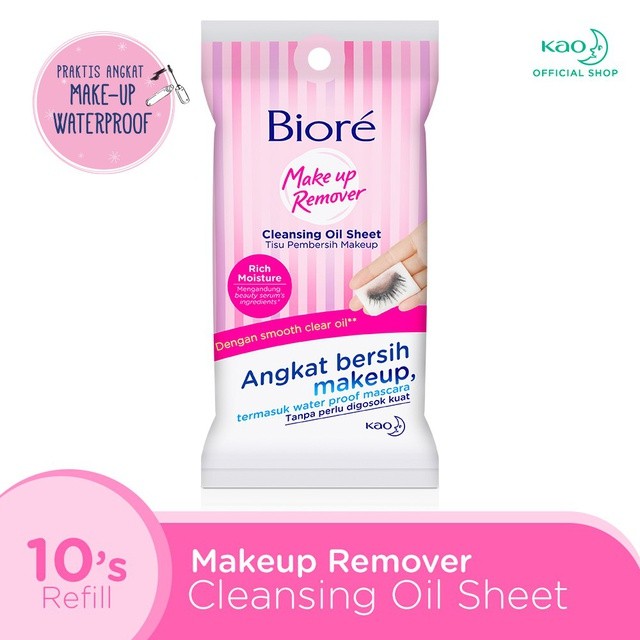 KAO Indonesia Biore Make Up Remover Cleansing Oil Sheet