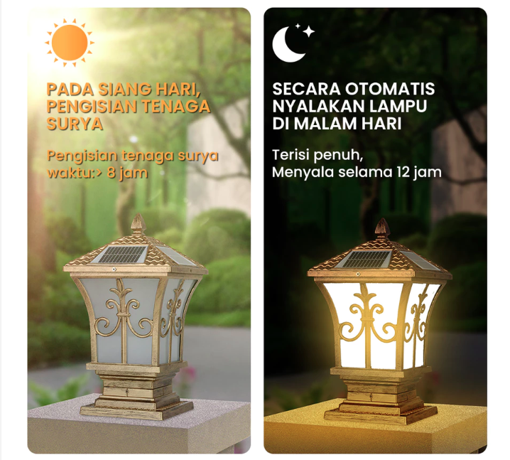 Niaga Global Internusa RONG RIVER Lampu Taman Tenaga Matahari 3 Warna