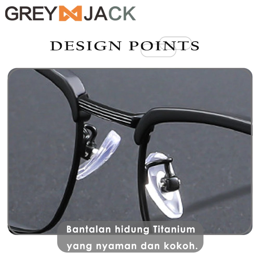 Grey Jack Eyewear Grey Jack Frame Kotak Black Silver  152