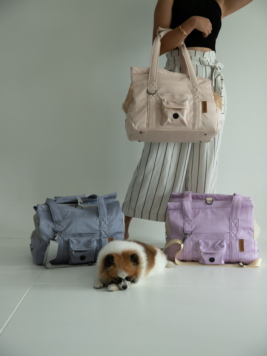 Lollipups ID  Dog Bag with Comfy Cushion & Poop Bag Pocket