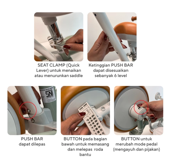 Jefferys Indonesia London Taxi 5 in 1 Kids Bike