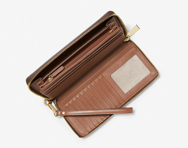 Michael Kors Large Logo Stripe Continental Wallet 34F1GJ6T6U