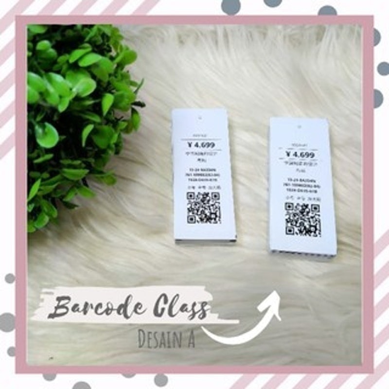 Hang Tag Baju Barcode Class 5