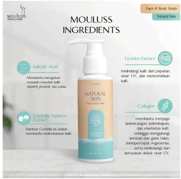  Mouluss Natural Skin Face & Body Wash