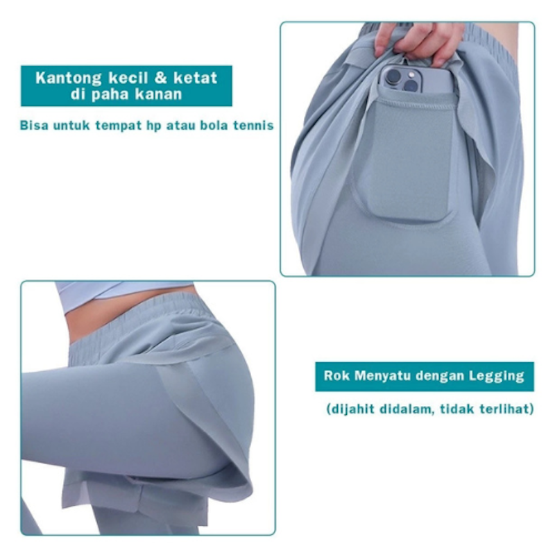 Elfs Active 2in1 Womens Shorts + Legging 3