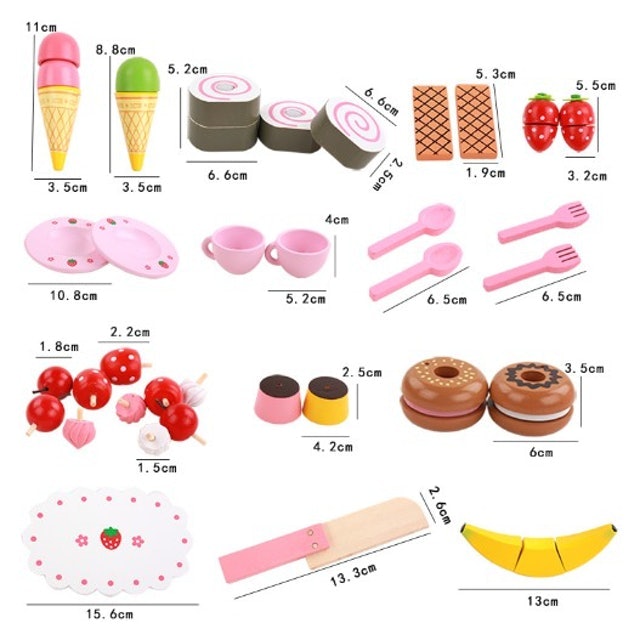 Mother Garden Wooden Strawberry Ice Cream Box