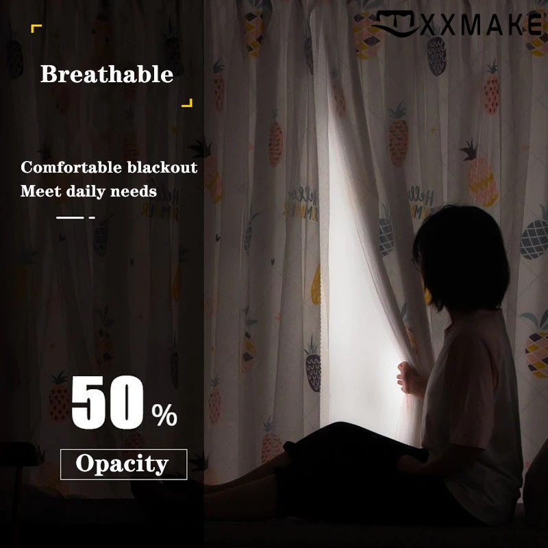  XXMake Tirai Jendela Velcro Motif