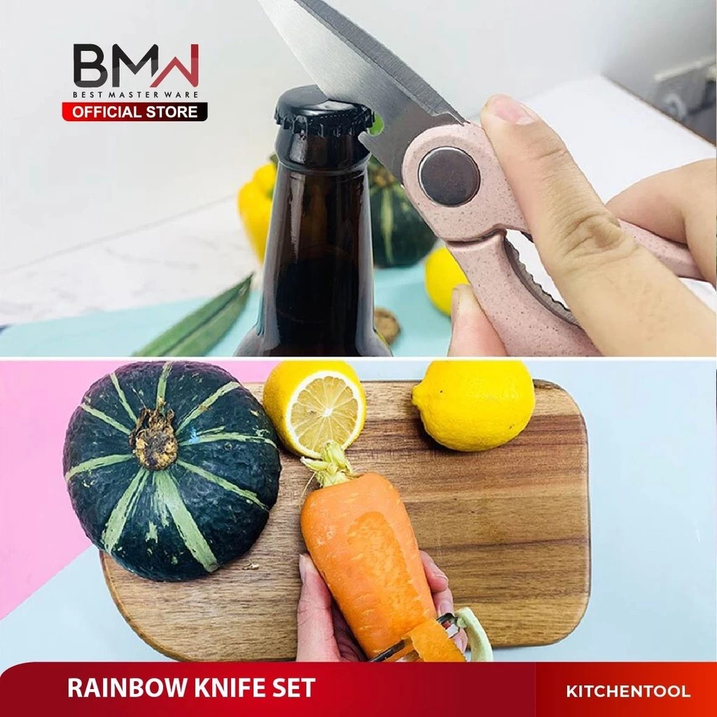  BMW Kitchen Ware Rainbow Knife Set Non-Stick Coating