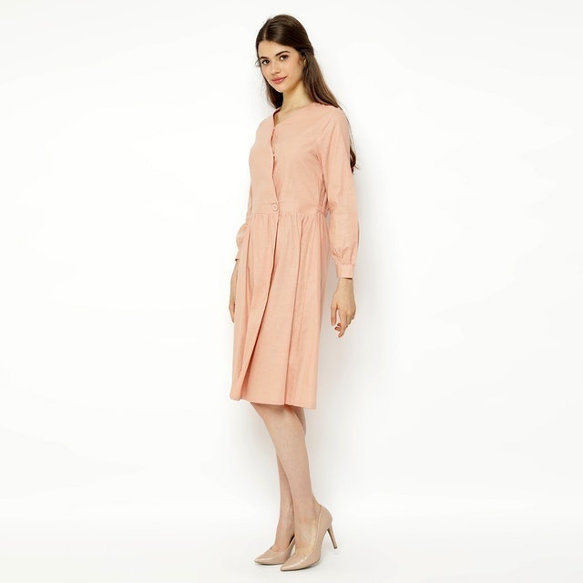 Novel Mice Peach Overlap Dress