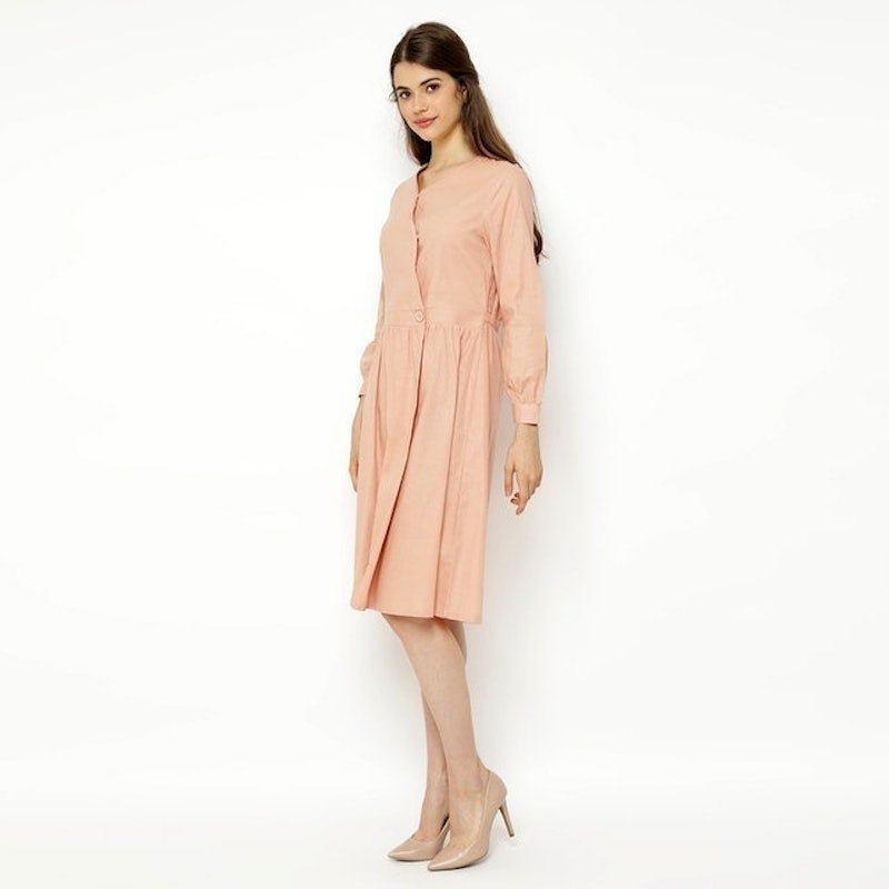 Peach Overlap Dress 3