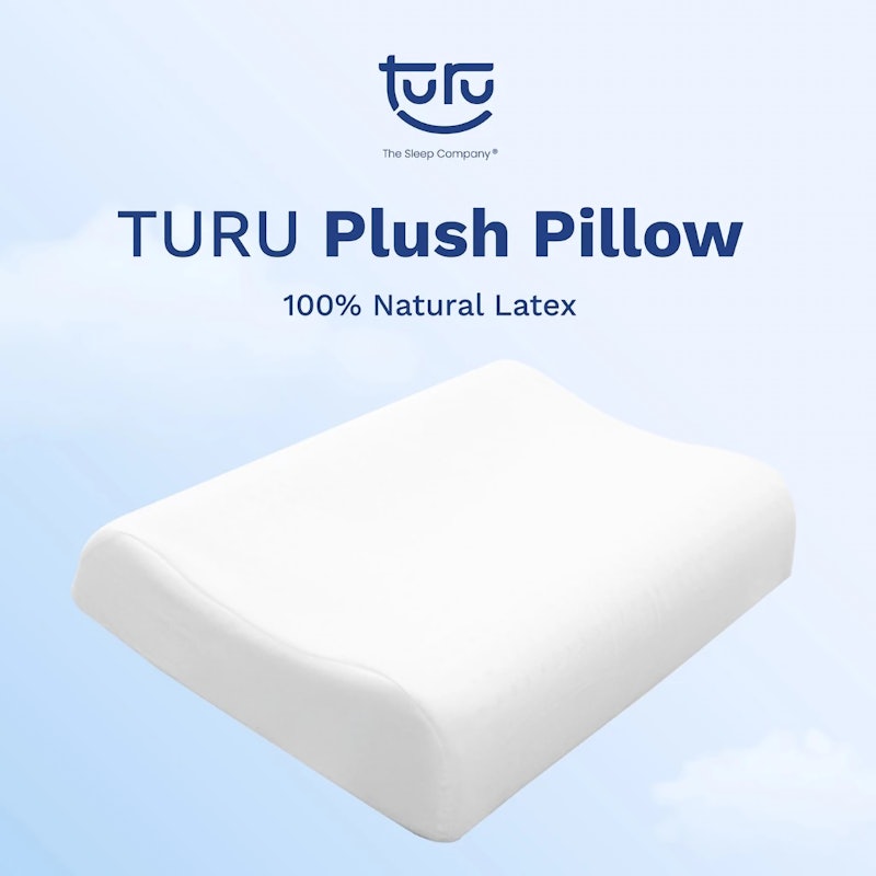 TURU Plush Pillow Ergonomic Natural Latex 3