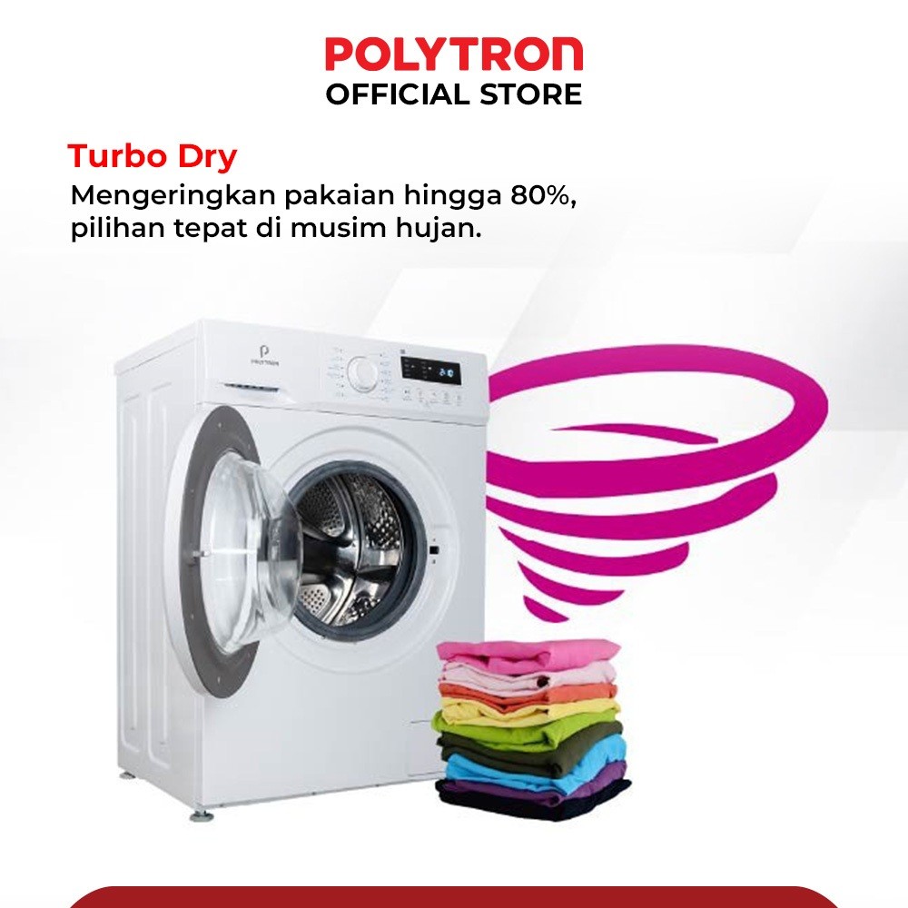 Hartono Istana Teknologi Polytron Mesin Cuci Front Loading Wonderwash Series 7 kg PFL 7051