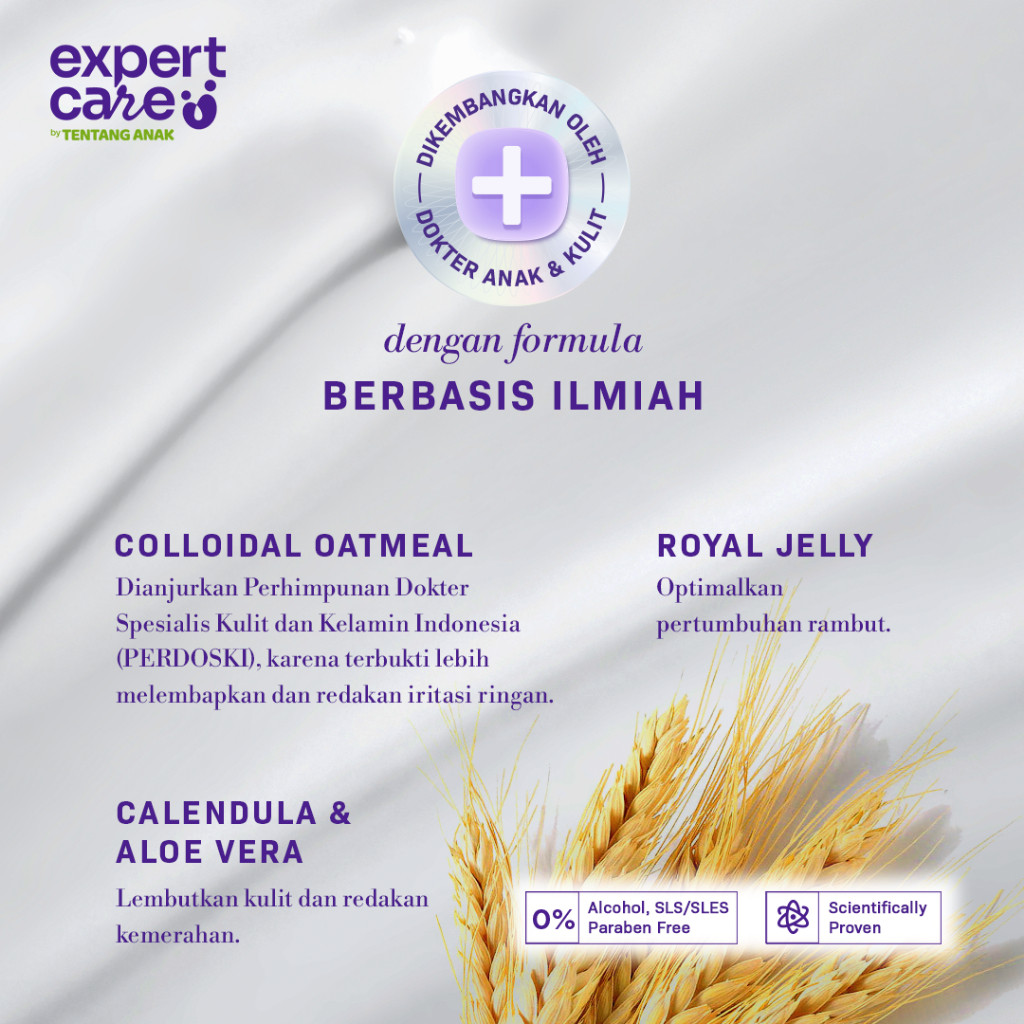 Tentang Anak Bahagia Expert Care by Tentang Anak Gentle PrOATect Shampoo, Body Wash