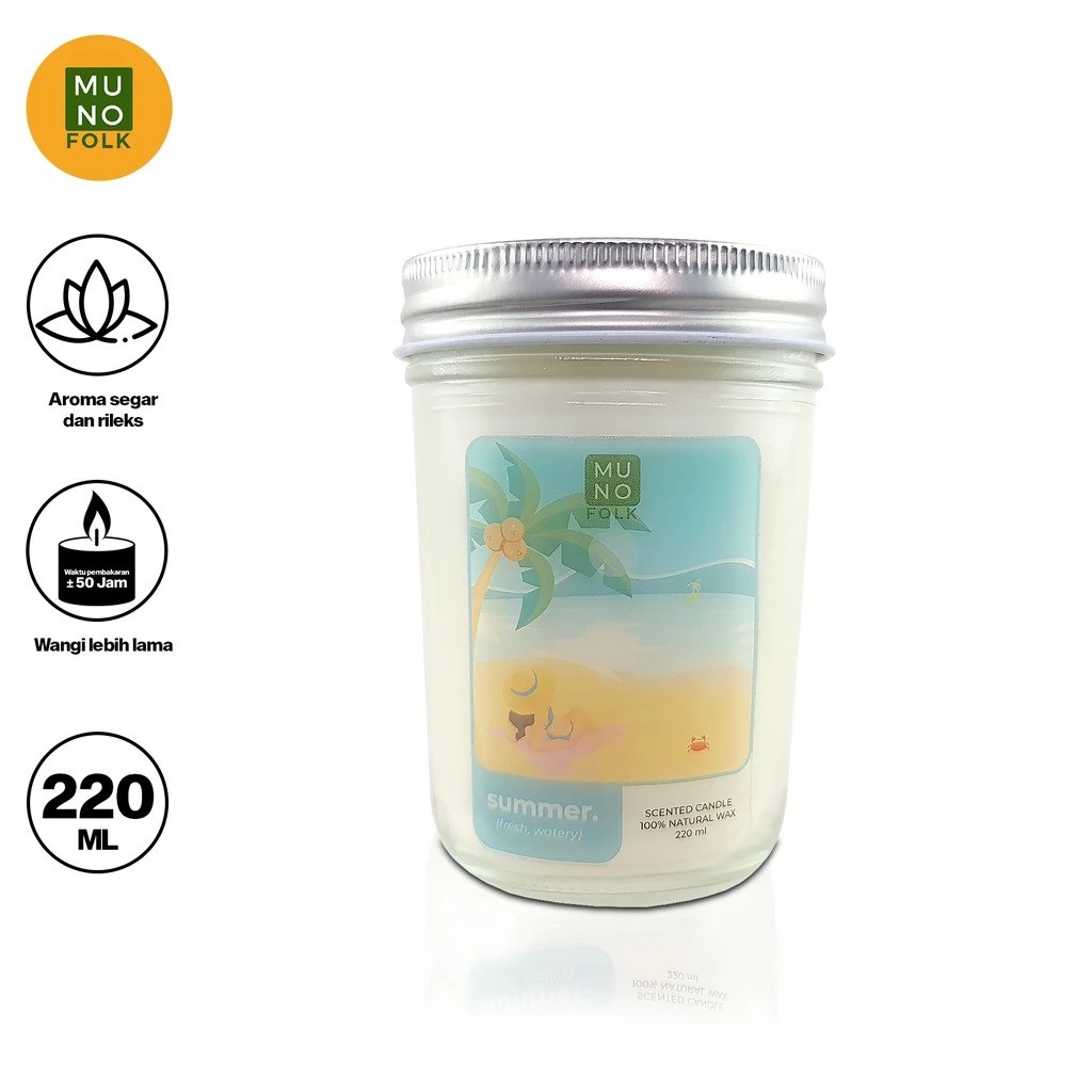  Muno Folk Scented Candle Soy Wax Summer